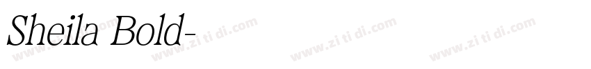 Sheila Bold字体转换